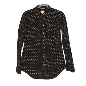 a.n.d eawy Collared Button Down Front Pocket Long Sleeve Textured S Top
